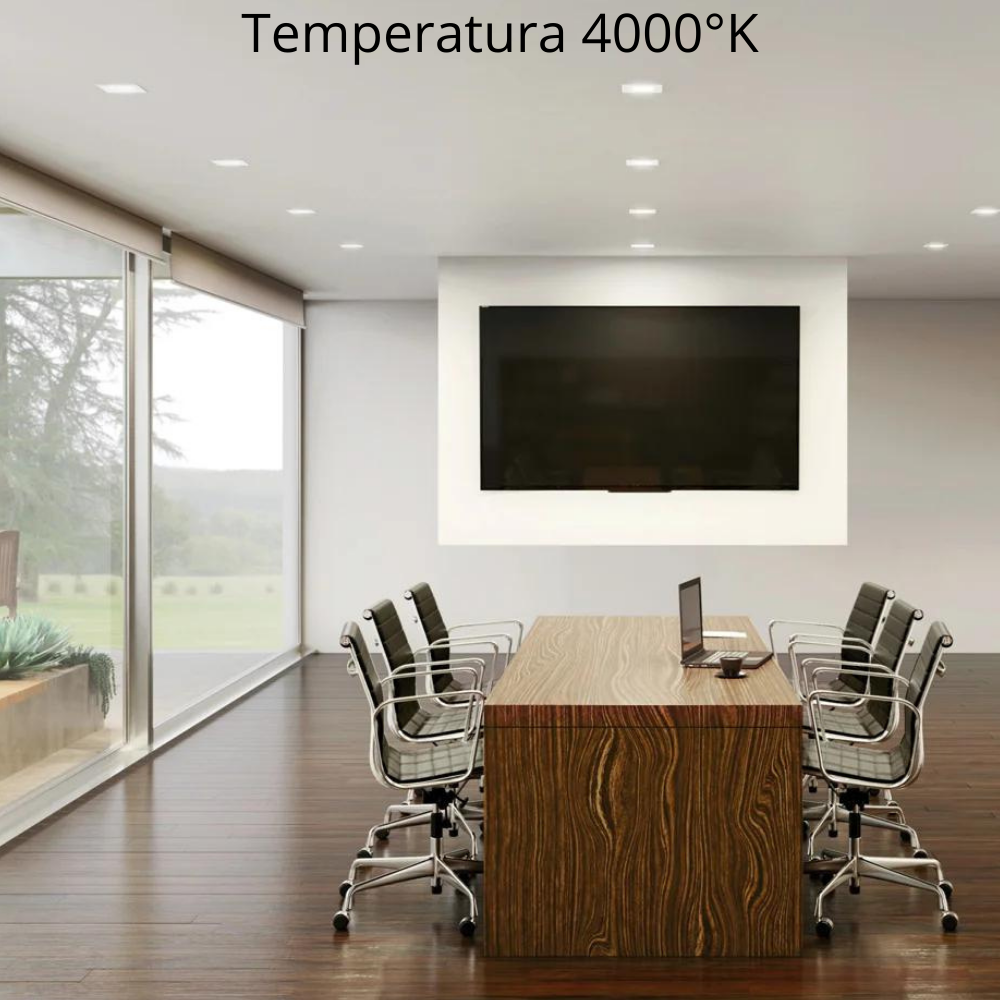 Faretto led incasso orientabile quadro soffitto 5watt driver incluso temperatura 4500k bianco naturale