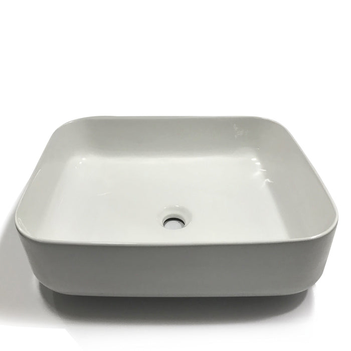 Lavabo da appoggio ceramica giordan *** tinta bianco opaco, confezione 1