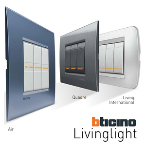 Bticino living light presa antracite bivalente bipasso standard italia l4180