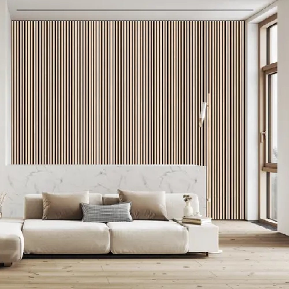 Pannelli Acustici Fonoassorbenti 2pz 60x120cm Decorativi Moderno Rovere Nat. 3D