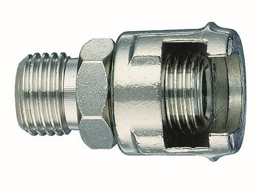 10pz raccordo filettato per compressori dado fresato 3/8m vit19039