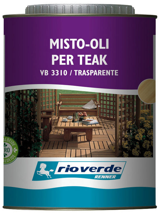 6pz rioverde vb 3310 olio per teak trasparente 0,750 6339