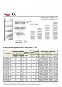 Termoarredo Scaldasalviette modello Kalura Cromato Diritto H1800 - H (mm) 1760 - L (mm) 600 - Interasse (mm) 550