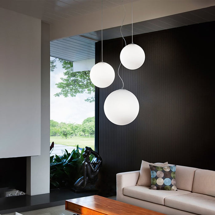 Lampadario Contemporaneo Grape Cromo 2 Luci E27