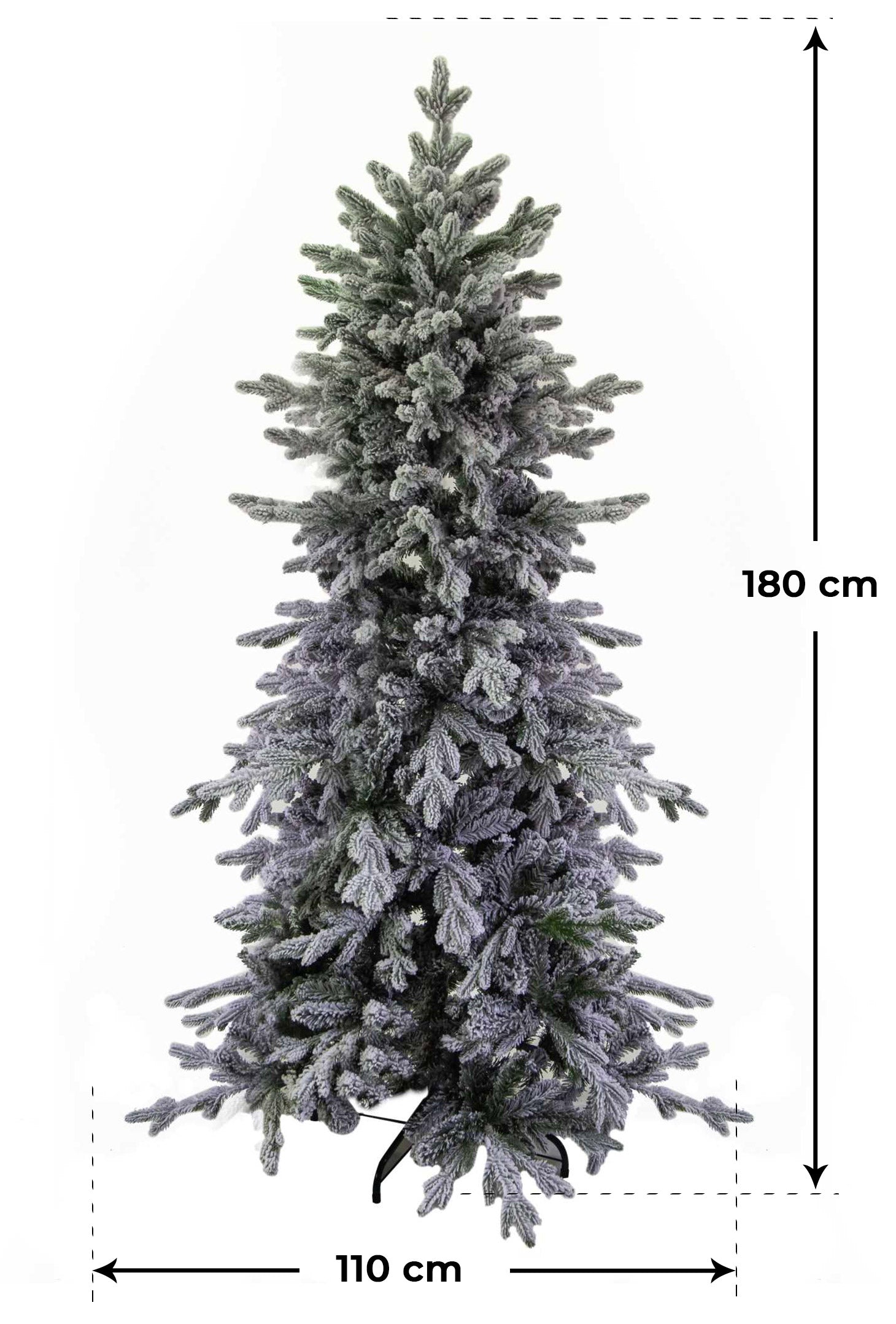 Albero di Natale Artificiale Innevato 210 cm 2450 Rami Grinch Slim Verde