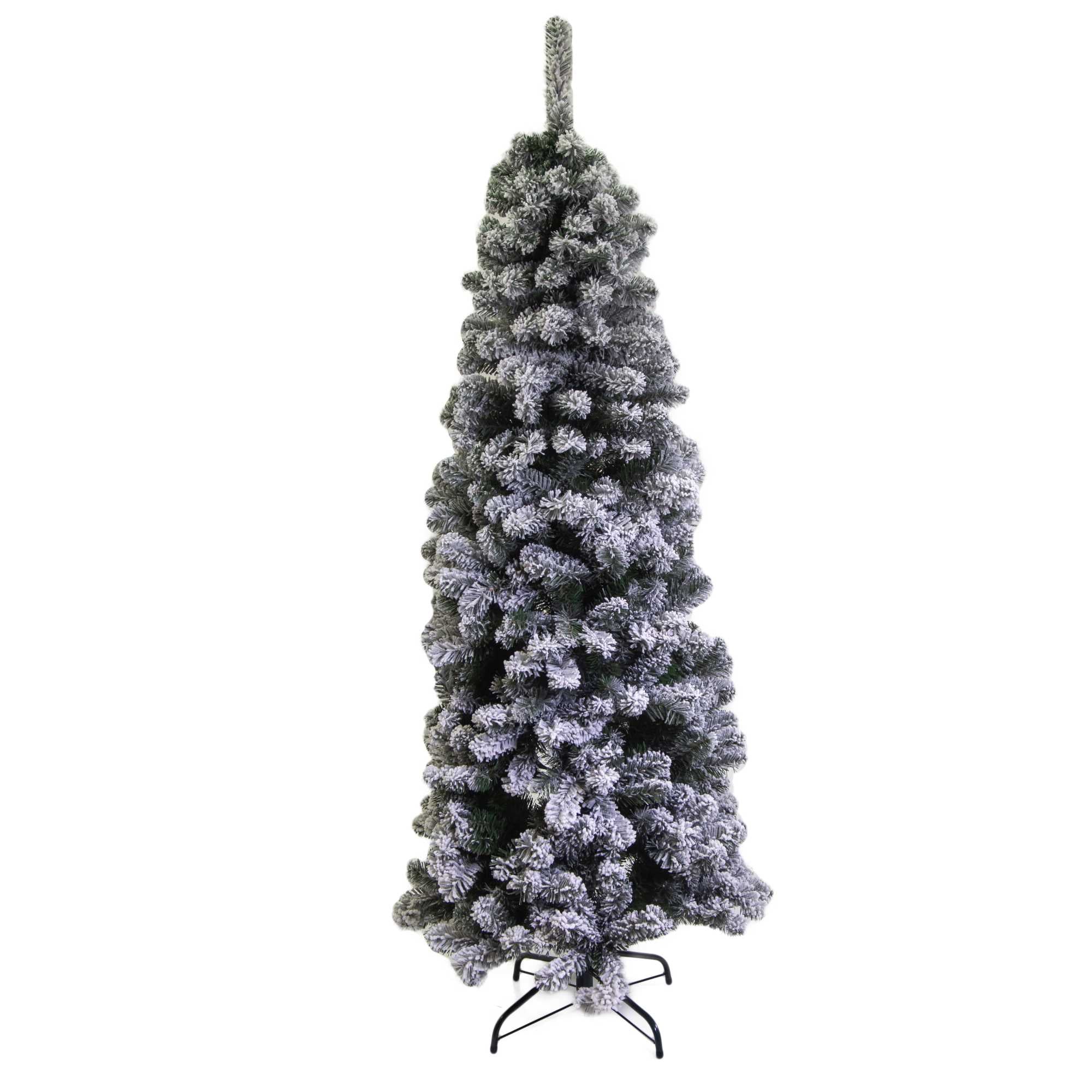 Albero di Natale Artificiale Innevato 150 cm 451 Rami Monte Vettore Slim Verde