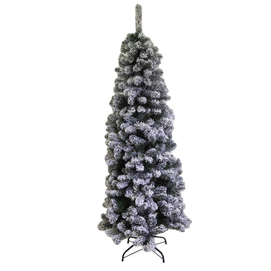 Albero di Natale Artificiale Innevato 210 cm 972 Rami Monte Vettore Slim Verde