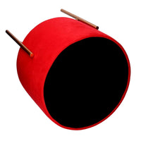 Pouf Contenitore Ø40xh51 cm in Tessuto Rosso