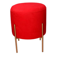 Pouf Contenitore Ø40xh51 cm in Tessuto Rosso