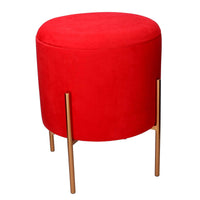 Pouf Contenitore Ø40xh51 cm in Tessuto Rosso