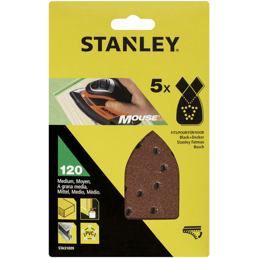 PIRANHA/STANLEY STA31009 (X31009) 5 FOGLI VELCRO X MOUSE GR.120 STANLEY CF 1,0