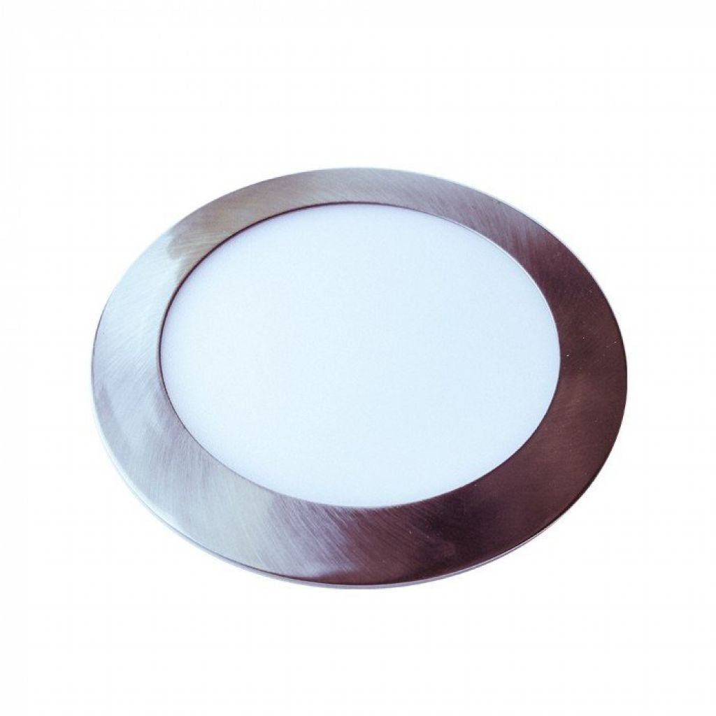 Nickel in raso leggero con pannello sottile a LED da 24 W Round 3000K