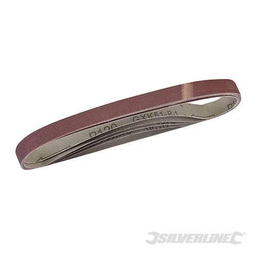 Nastri abrasivi per levigatrice silverline 5 pezzi 13x457mm Grana 40-60-80-120 - 40, 60, 2 x 80, 120G