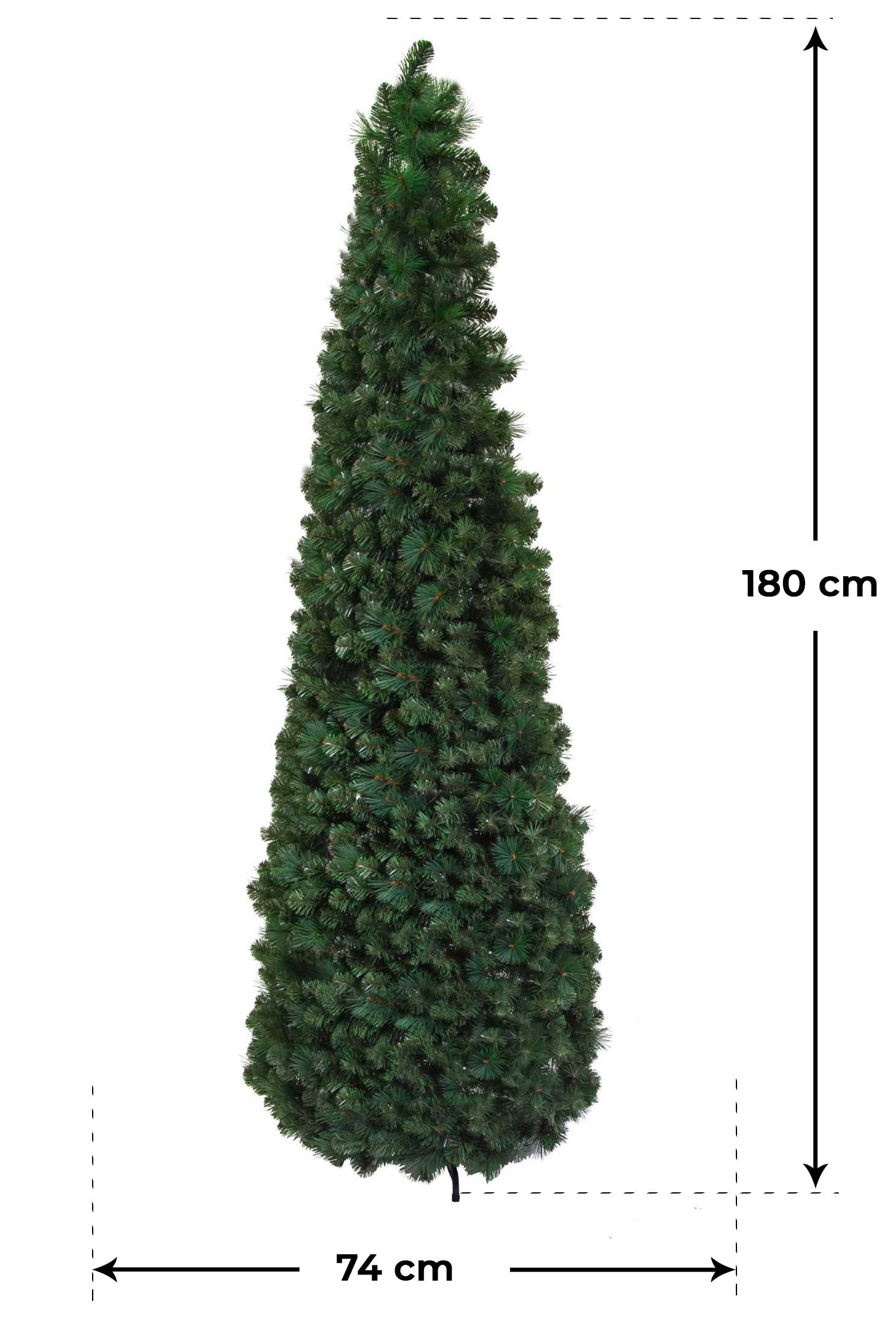 Albero di Natale Artificiale Pieghevole 180 cm 793 Rami Verde