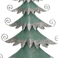 Albero metallo argento e verde salvia cm 21x6,5xh40,5