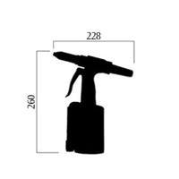 RIVETTATRICE IDROPNEUMATICA A PISTOLA PROFESSIONALE 2,4-4,8mm MOD. 413 AIRTEC