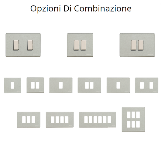 Pulsante doppio assiale bianco serie bticino magic 5055/1