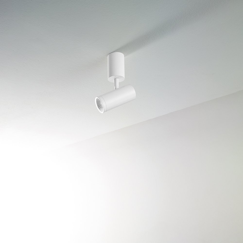 Faretto Singolo Moderno Big Canor Metallo Bianco Led