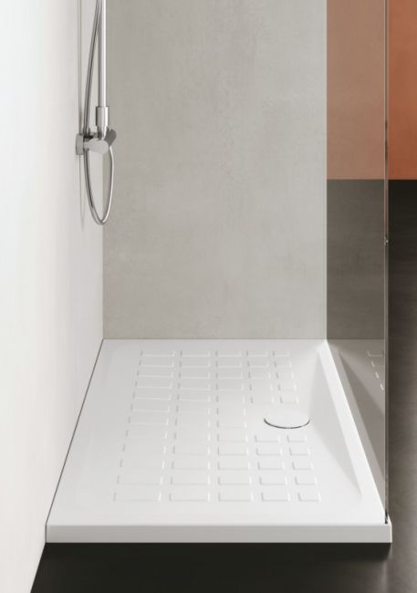 Piatto doccia in ceramica alto 4 cm - Cube by Azzurra Ceramiche - Misura: 80 x 80 x 4.5h