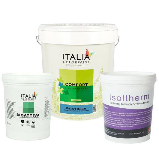 Trattamento completo antimuffa isoltherm fissativo bioattiva paintherm mq 50