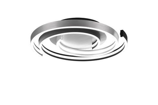 Plafoniera LED spirale Coventry alluminio spazzolato