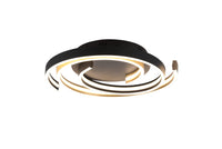 Plafoniera LED spirale Coventry ottone satinato