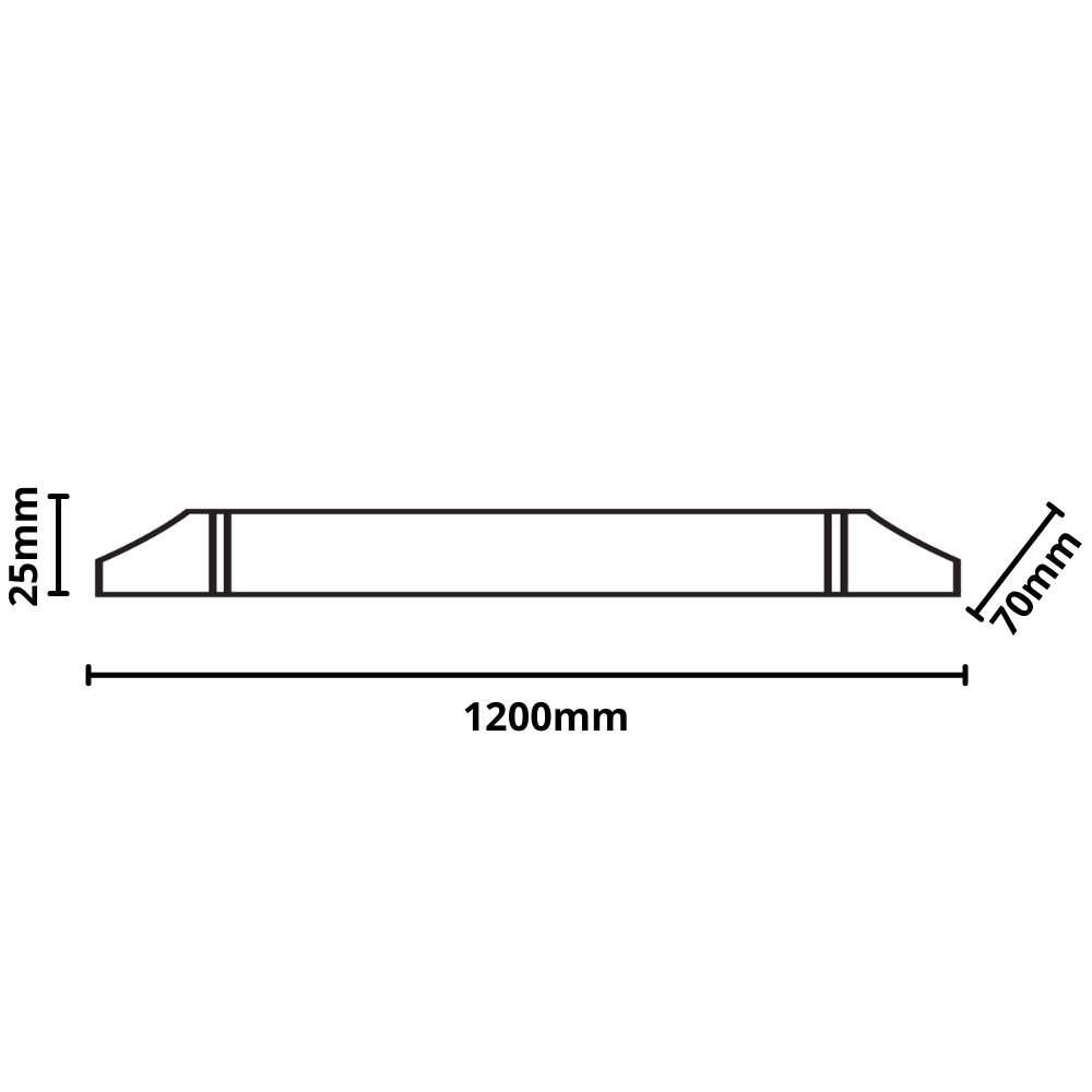 Plafoniera led soffitto 40 watt slim 120 cm risparmio energetico 4500k pezzi 3