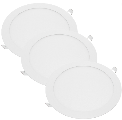 Pannello led incasso 285cm 24watt slim tondo alimentatore incluso 4500k pezzi 3