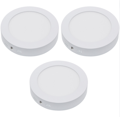 Plafoniera led soffitto 12watt slim tonda alimentatore incluso 6000k pezzi 3