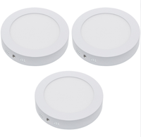 Plafoniera led soffitto 12watt slim tonda alimentatore incluso 6000k pezzi 3