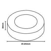 Plafoniera led soffitto 18watt slim tonda alimentatore incluso 4500k pezzi 3