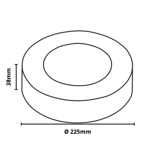 Plafoniera led soffitto 18watt slim tonda alimentatore incluso 4500k pezzi 3