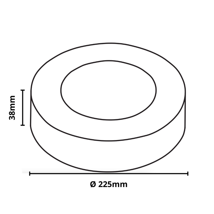 Plafoniera led soffitto 18watt slim tonda alimentatore incluso 4500k pezzi 3