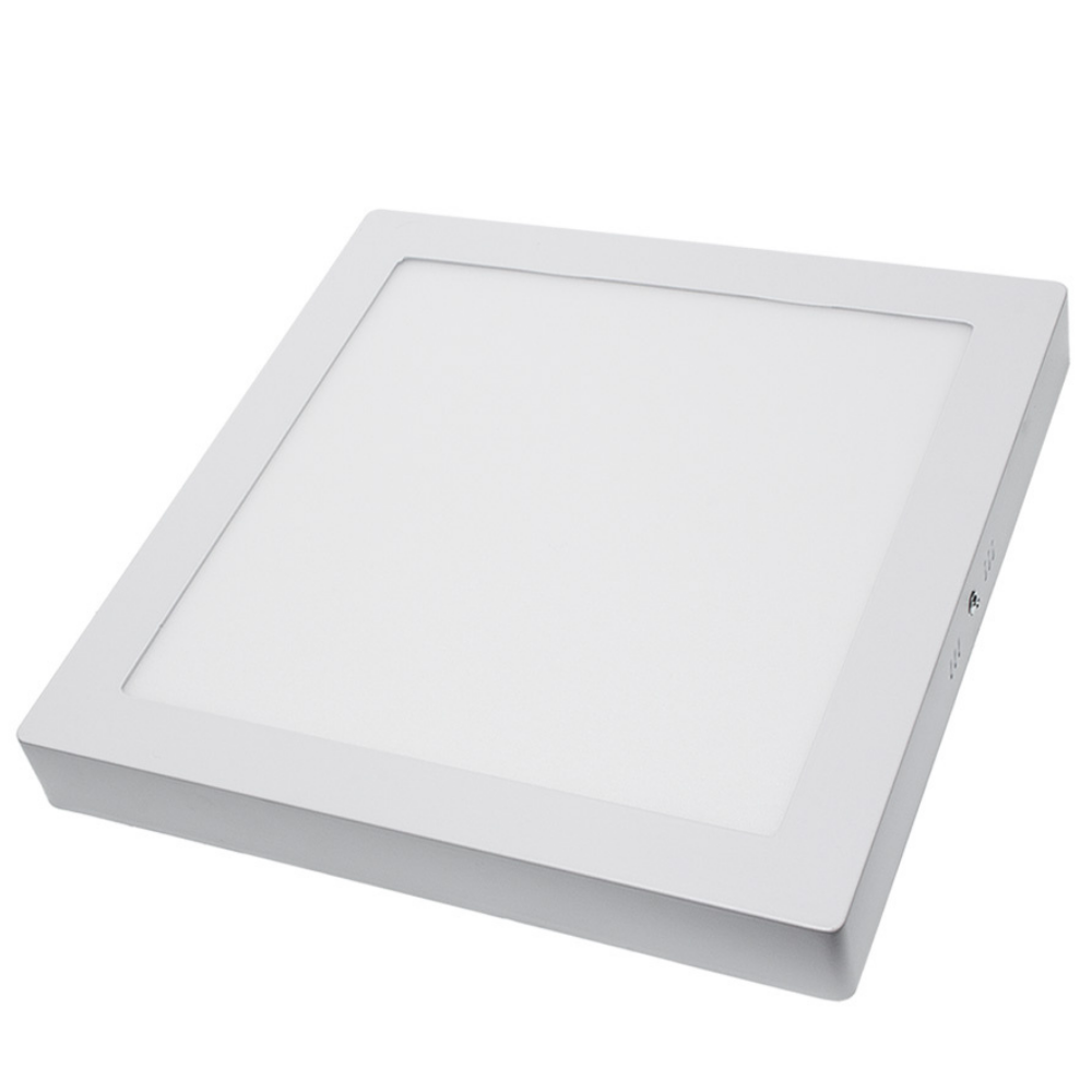 Plafoniera led soffitto 24watt slim quadra alimentatore incluso 4500k pezzi 3