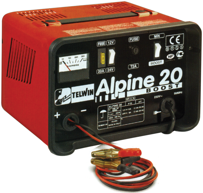 Caricabatteria avviatore x auto telwin alpine 20 boost 12-24v 18a