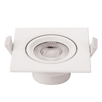 Faretto led incasso orientabile quadro soffitto 5w driver incluso 4500k pezzi 3