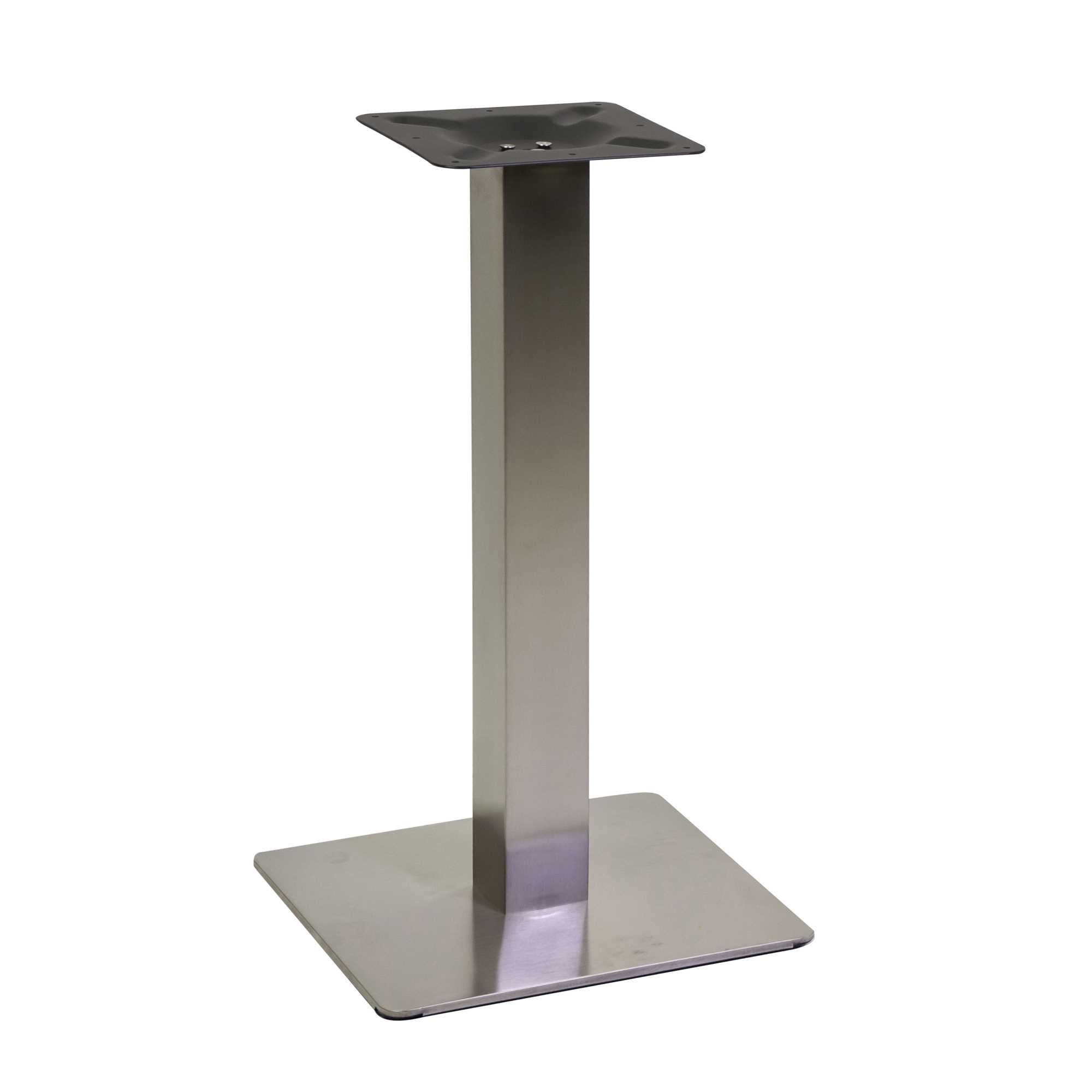 Base tavolo acciaio grigio metallizzatoquadro cm40x40h72