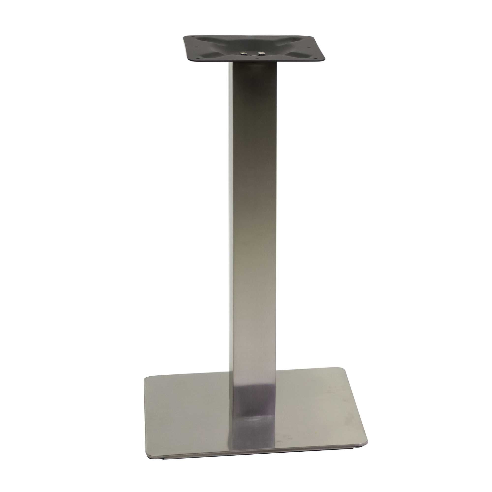 Base tavolo acciaio grigio metallizzatoquadro cm40x40h72