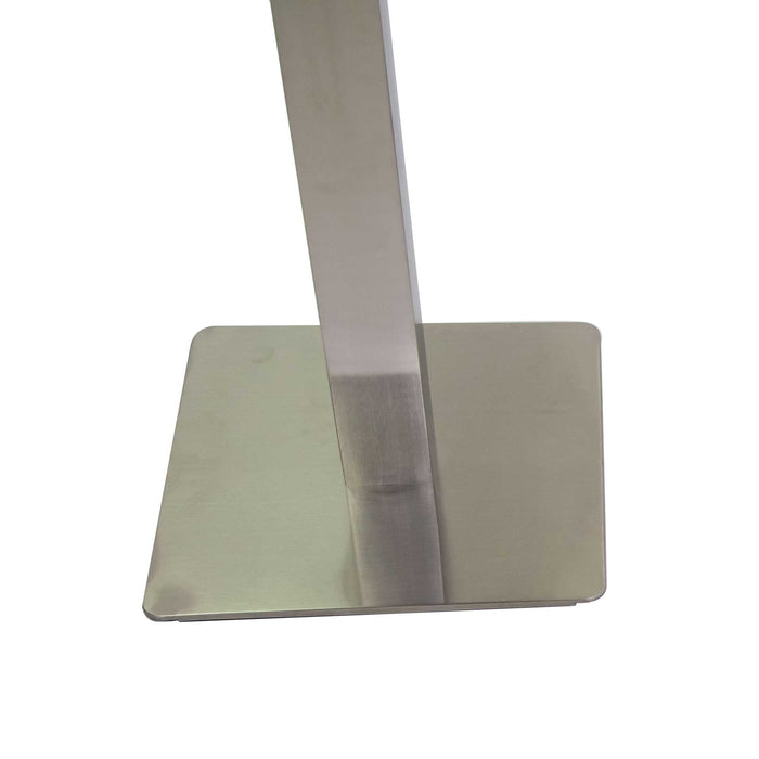 Base tavolo acciaio grigio metallizzatoquadro cm40x40h72