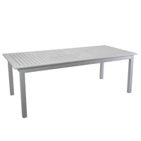 Tavolo Allungabile da Giardino 150/210x89xh75 cm in Alluminio Monterey Bianco