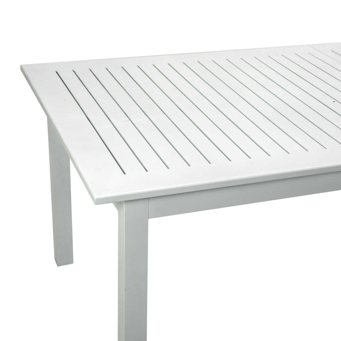 Tavolo Allungabile da Giardino 150/210x89xh75 cm in Alluminio Monterey Bianco