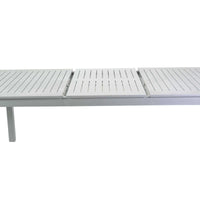 Tavolo Allungabile da Giardino 220/280x100xh75 cm in Alluminio Monterey Bianco