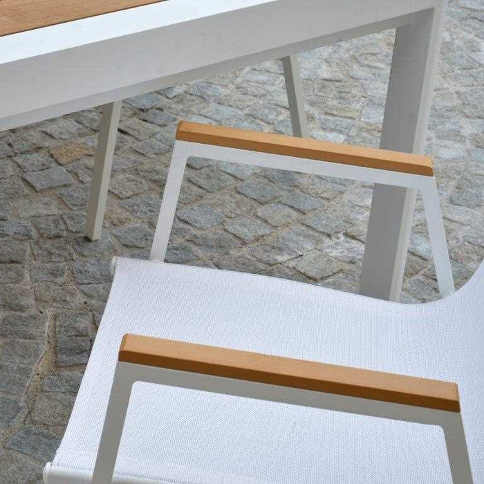 Sedia da Giardino 53x65xh87 cm in Alluminio Idaho Plus Bianco