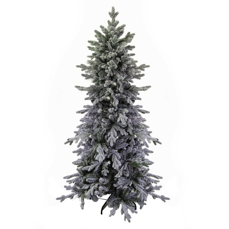 Albero Grinch slim innevato verde 2450 rami cm ø115h210