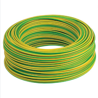 Cavo elettrico cordina unifilare fs17 sezione 16mmq giallo verde 25 metri