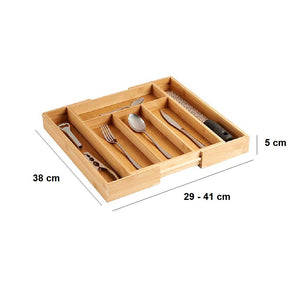 Porta Posate in Legno Bambà¹ Espandibile Regolabile 6spazi Allungabile fino a 41cm