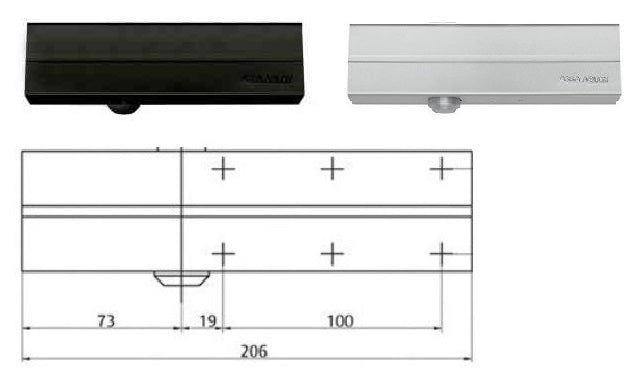 CHIUDIPORTA ASSA ABLOY DC140 NERO S/BRACCIO