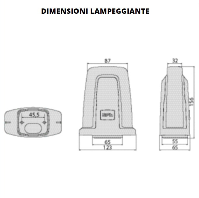 Bft lampeggiante radius led bt a ro motori alimentati 24 volt