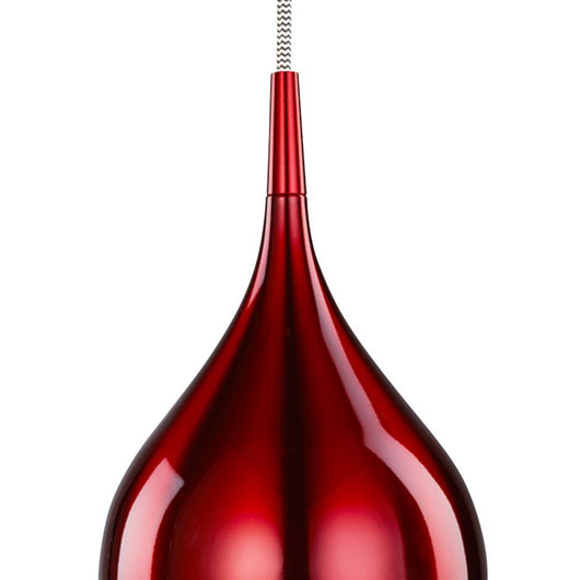 Lampadario Contemporaneo Vibrante Alluminio Rosso 12 Luci E14