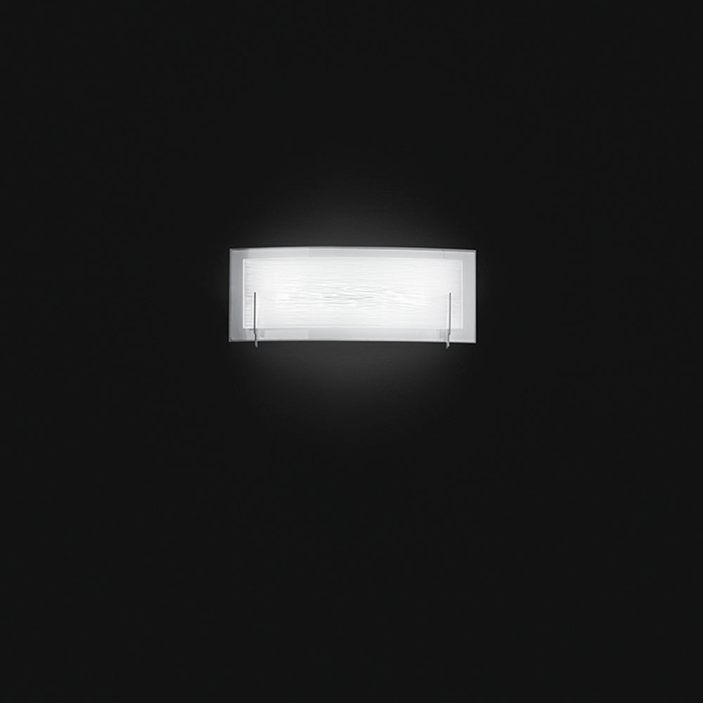 Applique Moderna Overlap Cromo Led Luce Calda Piccola